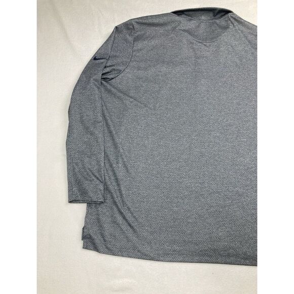 Nike Dri Fit Gray Long Sleeve Quarter Zip Performance Wicking Sweater Mens XXL - Picture 10 of 11